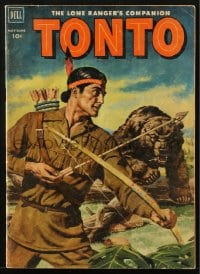 8x434 TONTO #5 comic book 1952 great cover art of The Lone Ranger's Companion with bow & arrow!