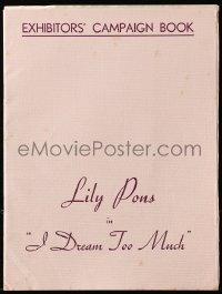 8x025 I DREAM TOO MUCH English pressbook 1935 Henry Fonda, Lily Pons, Lucille Ball