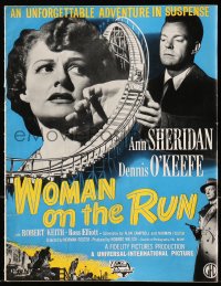 8x054 WOMAN ON THE RUN English pressbook 1950 Ann Sheridan, Dennis O'Keefe, film noir!