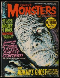 8x694 FAMOUS MONSTERS OF FILMLAND #36 magazine December 1965 Vic Prezio cover art of Mummy's Ghost!