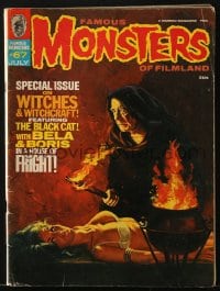 8x695 FAMOUS MONSTERS OF FILMLAND #67 magazine July 1970 Prezio cover art of witch about to burn!