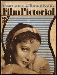 8x702 FILM PICTORIAL English magazine April 28, 1934 cover portrait of pretty Jessie Matthews!