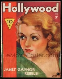 8x832 HOLLYWOOD magazine June 1934 great cover art of sexy Constance Bennett!