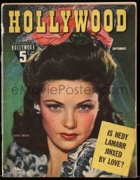 8x840 HOLLYWOOD magazine September 1942 great cover portrait of beautiful Gene Tierney!