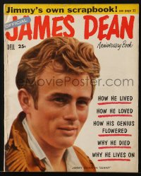 8x712 JAMES DEAN anniversary magazine 1956 illustrated biography, cover portrait by Sanford Roth!