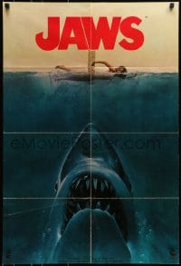 8x713 JAWS English magazine 1975 monster colour souvenir poster magazine, unfolds to 23x34!