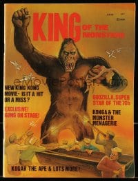 8x714 KING KONG magazine 1977 different John Berkey art on the cover of King of the Monsters!