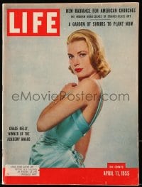 8x848 LIFE MAGAZINE magazine April 11, 1955 beautiful Oscar winner Grace Kelly by Philippe Halsman!