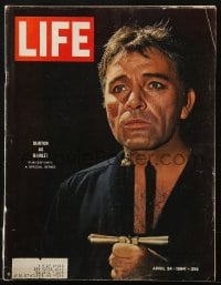 8x852 LIFE MAGAZINE magazine April 24, 1964 cover portrait of Richard Burton, Shakespeare's Hamlet!