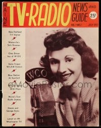 8x719 MAINE TV-RADIO NEWS & GUIDE vol 1 no 2 magazine July 1953 pretty radio singer on WCOU!