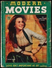 8x722 MODERN MOVIES vol 1 no 1 magazine July 1937 great cover portrait of pretty Deanna Durbin!