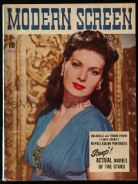 8x884 MODERN SCREEN magazine April 1942 great cover portrait of pretty Maureen O'Hara!