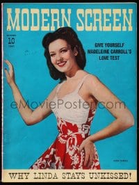 8x883 MODERN SCREEN magazine December 1941 great cover portrait of sexy Linda Darnell!