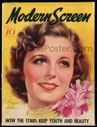8x866 MODERN SCREEN magazine February 1935 great cover art of Margaret Sullavan by Earl Christy!