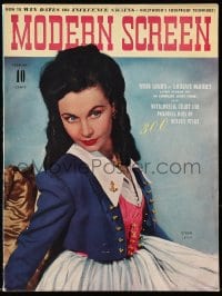 8x881 MODERN SCREEN magazine February 1941 great cover portrait of Vivien Leigh by Coburn!