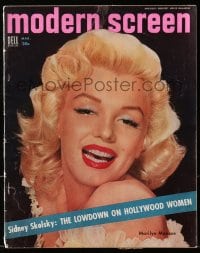 8x891 MODERN SCREEN magazine March 1956 cover portrait of sexy Marilyn Monroe by Beerman & Perry!