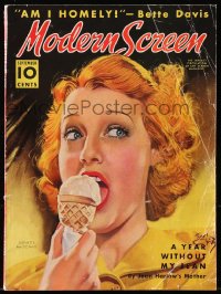 8x880 MODERN SCREEN magazine September 1938 great cover art of Jeanette MacDonald by Earl Christy!