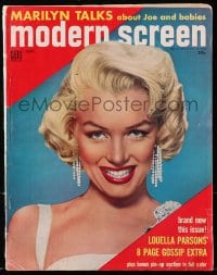 8x889 MODERN SCREEN magazine September 1954 Marilyn Monroe Talks About Joe DiMaggio and Babies!