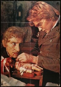 8x726 MONSTER MAG English magazine 1974 Frankenstein & the Monster from Hell color 27x39 poster!