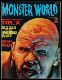 8x729 MONSTER WORLD #8 magazine May 1966 Ron Cobb cover art of the Moon Killer fiend from Doctor X!