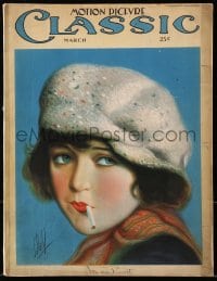 8x733 MOTION PICTURE CLASSIC magazine March 1925 cover art of smoking Marie Prevost by Ehler Dahl!