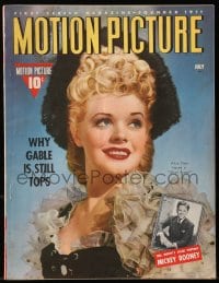 8x902 MOTION PICTURE magazine July 1940 great cover portrait of sexy Alice Faye in Lillian Russell!