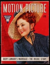 8x897 MOTION PICTURE magazine June 1939 great cover portrait of beautiful smiling Myrna Loy!