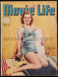 8x740 MOVIE LIFE magazine September 1940 great cover portrait of Brenda Joyce in swimsuit!