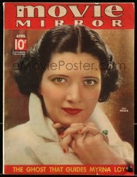 8x741 MOVIE MIRROR magazine April 1936 great cover portrait of beautiful Kay Francis by Doolittle!
