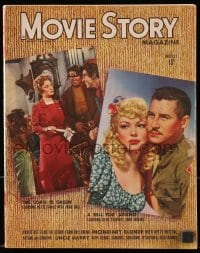 8x916 MOVIE STORY magazine August 1945 Gene Tierney, Bette Davis, John Hodiak & John Dall on cover!