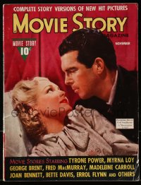 8x909 MOVIE STORY magazine November 1939 cover portrait of Madeleine Carroll & Fred MacMurray!