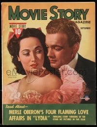 8x915 MOVIE STORY magazine September 1941 great cover portrait of Merle Oberon & Joseph Cotten!