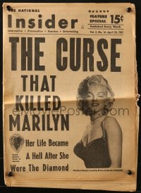 8x751 NATIONAL INSIDER magazine April 28, 1963 The Curse That Killed Marilyn Monroe!