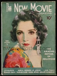 8x921 NEW MOVIE MAGAZINE magazine April 1930 great cover art of Bebe Daniels by Penrhyn Stanlaws!