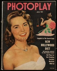 8x948 PHOTOPLAY magazine April 1950 great cover portrait of sexy Janet Leigh by Don Ornitz!