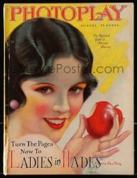 8x931 PHOTOPLAY magazine August 1927 great cover art of Olive Borden by Charles Shelton!