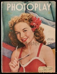 8x939 PHOTOPLAY magazine August 1945 great cover portrait of pretty Diana Lynn by Paul Hesse!