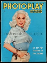 8x760 PHOTOPLAY English magazine December 1957 sexy Mamie Van Doren at Warner Bros.!