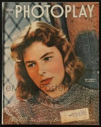8x946 PHOTOPLAY magazine February 1948 great cover portrait of Ingrid Bergman by Paul Hesse!