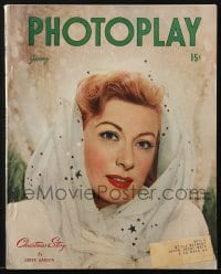8x943 PHOTOPLAY magazine January 1947 great cover portrait of Greer Garson by Paul Hesse!