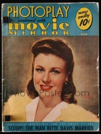 8x932 PHOTOPLAY magazine March 1941 great cover portrait of pretty Ginger Rogers by Paul Hesse!
