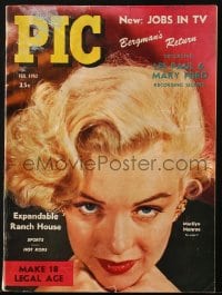 8x761 PIC magazine February 1952 young Marilyn Monroe is a rapidly rising starlet in Hollywood!