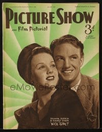 8x971 PICTURE SHOW English magazine July 12, 1941 Deanna Durbin & young Robert Stack in Nice Girl!