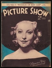 8x960 PICTURE SHOW English magazine July 27, 1935 great cover portrait of pretty Frances Day!