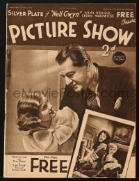 8x956 PICTURE SHOW English magazine November 10, 1934 Anna Neagle & Cedric Hardwick, silver plate!
