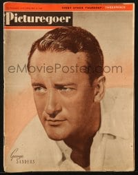 8x993 PICTUREGOER English magazine May 25, 1946 great cover portrait of George Sanders!