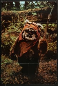 8x769 RETURN OF THE JEDI magazine 1983 folds out to a 22x33 color poster with great movie images!