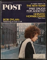 8x771 SATURDAY EVENING POST magazine July 30, 1966 great cover portrait of smoking Bob Dylan!