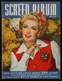 8x774 SCREEN ALBUM magazine Fall 1942 great cover portrait of pretty Lana Turner!
