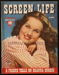 8x784 SCREEN LIFE magazine October 1941 a friend tells on beautiful Deanna Durbin!